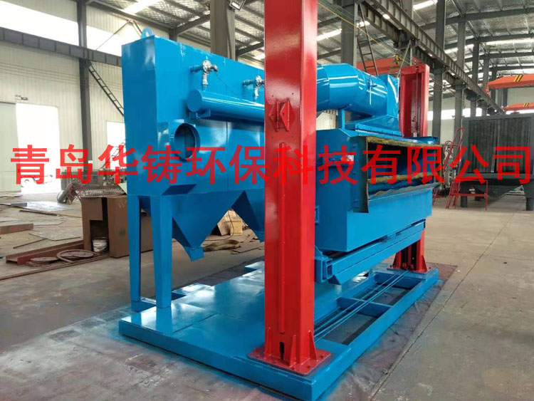 塔筒外壁拋丸機試機現場圖 塔筒外壁拋丸機試機現場圖