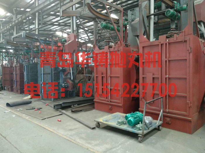 Q378吊鉤式拋丸機(jī)，Q378打砂機(jī)生產(chǎn)現(xiàn)場(chǎng)圖