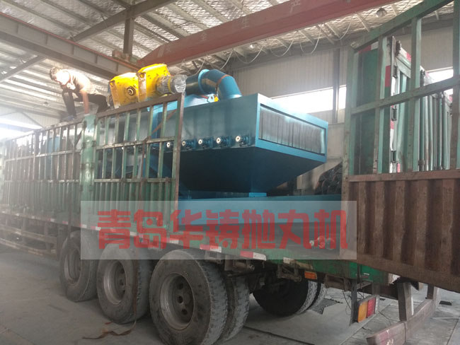 圖二,八個拋丸器的法蘭拋丸機發貨圖 圖二,八個拋丸器的法蘭拋丸機發貨圖