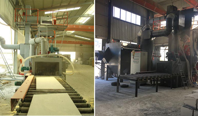 大理石拋丸機加工荔枝面效果 大理石拋丸機加工荔枝面效果